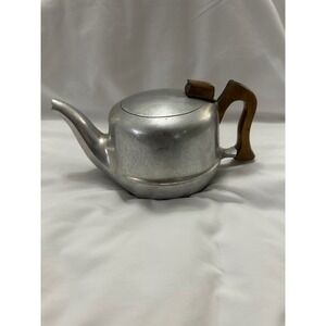Vintage Picqout Ware Teapot Stainless Wood Handle Mid‎ Century